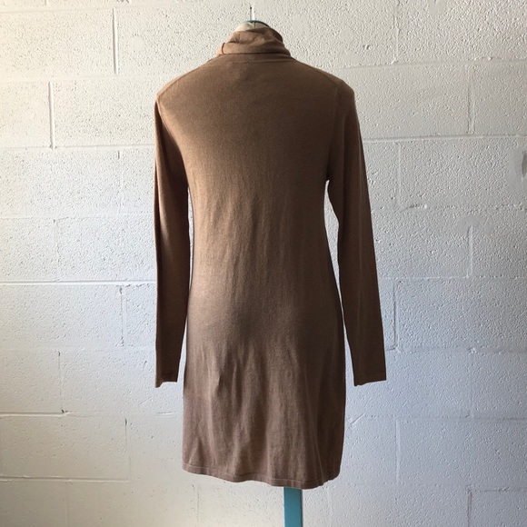 ShuShu tan high neck sweater dress sz: L - Picture 6 of 6